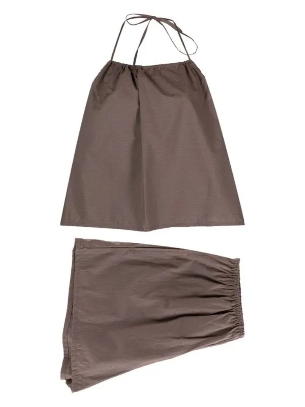 Deiji Studios cotton stripped "pajama" to streetwear halter/short set- size M - Picture 10 of 14